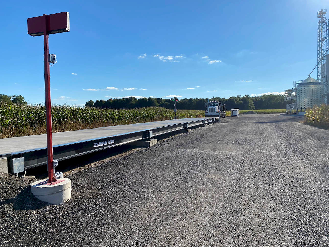 Weigh scale installation in Sarnia, Ontario. A project photo.