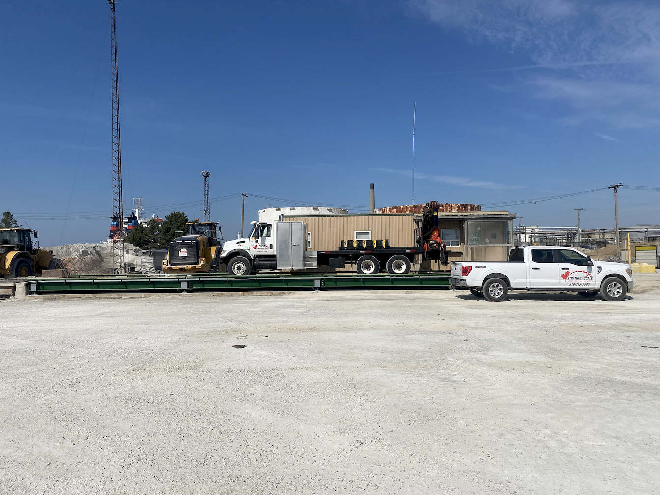 Lafarge Aggregates, Sarnia, Weigh Scale Installation. Project photo.