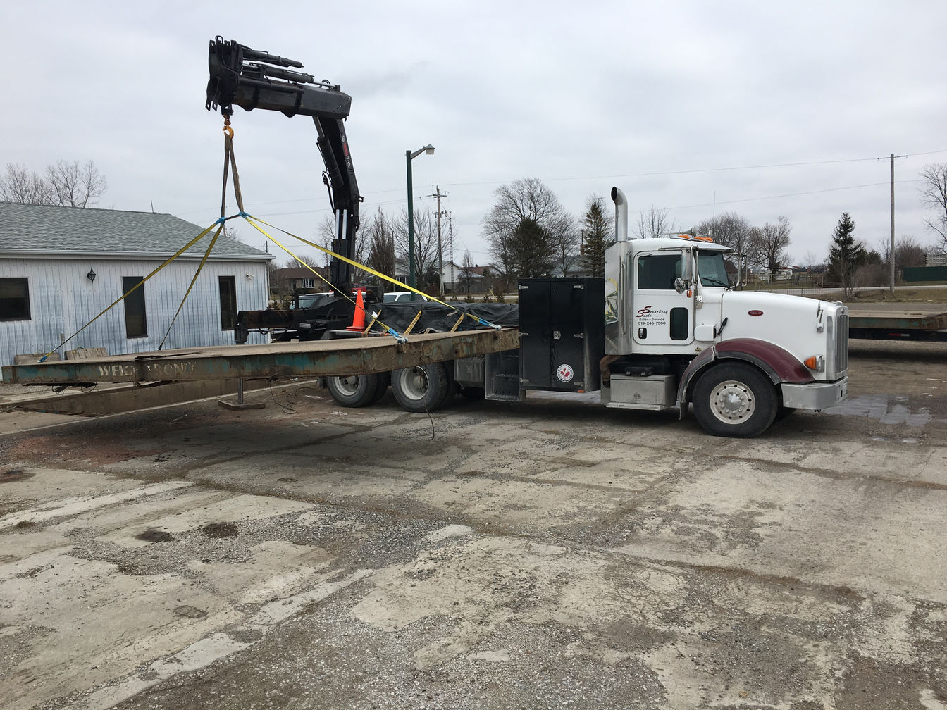 Weigh scale installation in Sarnia, Ontario. A project photo.