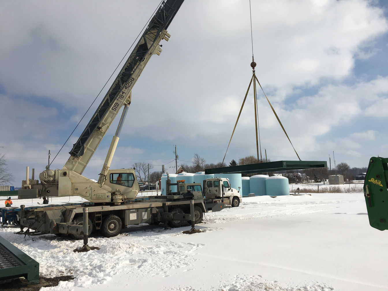 Weigh scale installation in Sarnia, Ontario. A project photo.