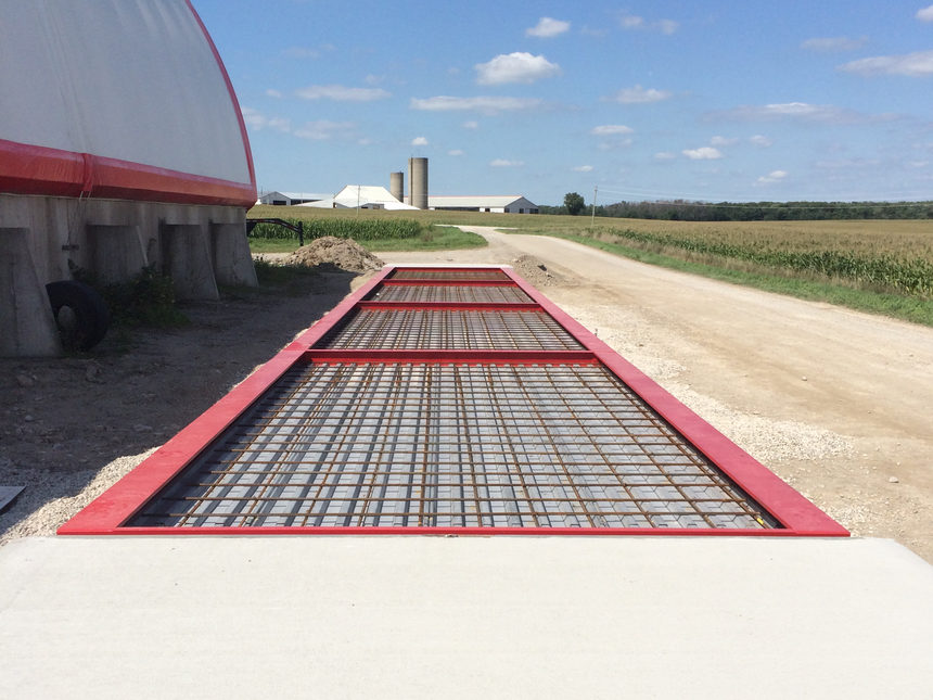 Gardiner Farms Truck Scale Installation Weigh scale installation in Kirkton, Ontario. Project photo.